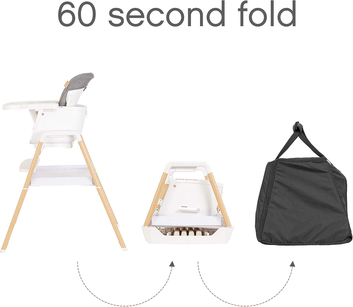 Tutti Bambini Nova Evolutionary 7-in-1 Highchair – Ecru & Scandinavian Walnut