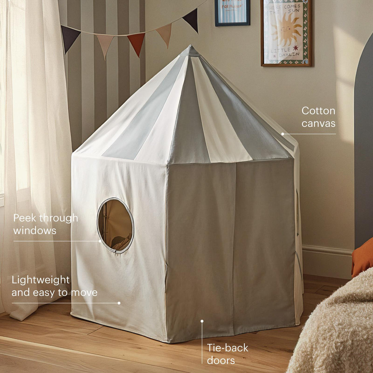 CuddleCo Pavilion Play Tent - Sea Salt
