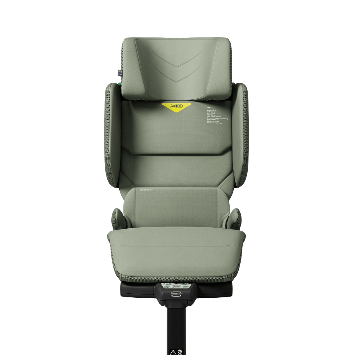 Axkid UP High Back Booster with Footrest - Nordic Bloom Green