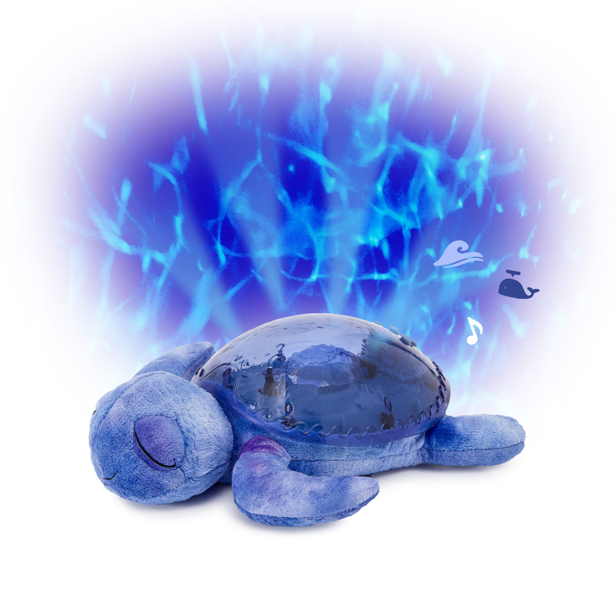 Cloud B Tranquil Turtle Rechargeable Projector Nightlight with White Noise Soothing Sounds - Ocean Blue