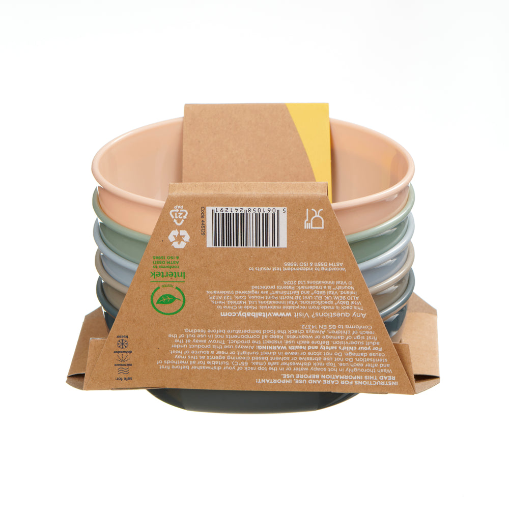 Vital Baby Perfectly Simple Bowls 5 Pack - Natural