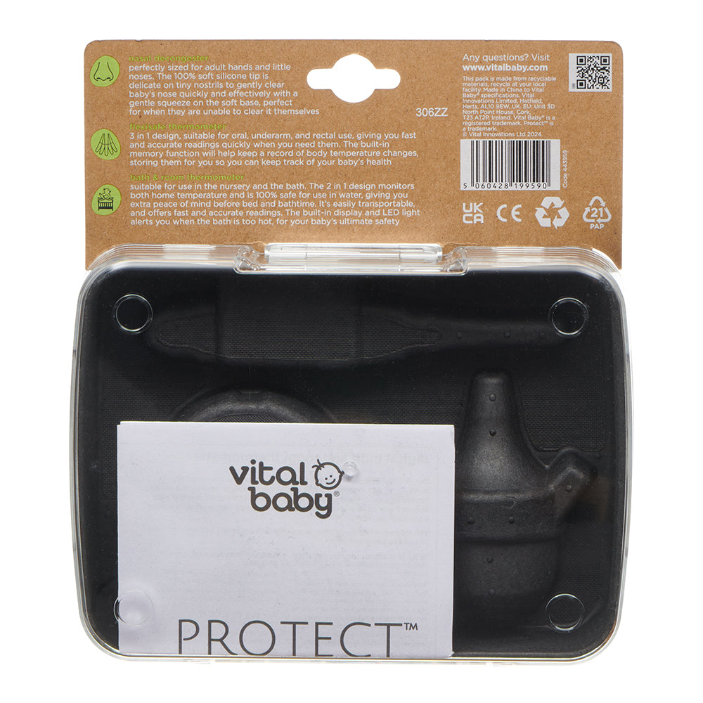 Vital Baby Healthcare Kit with Decongester, Room, Bath & Baby Thermometer