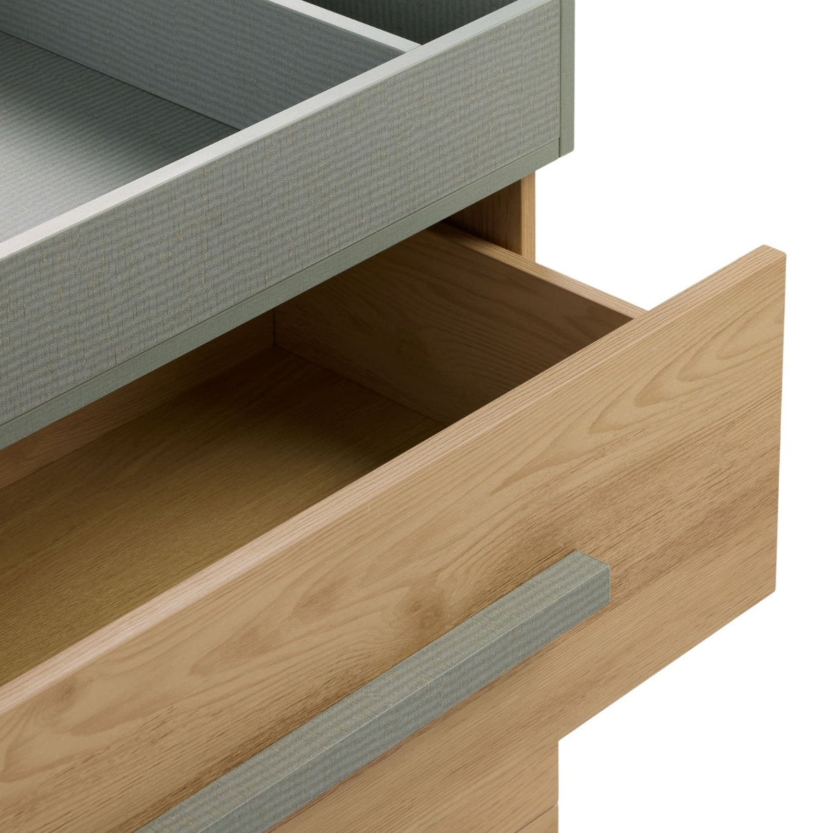 Tutti Bambini Hallee Dresser / Chest Changer - Golden Oak & Sage Weave