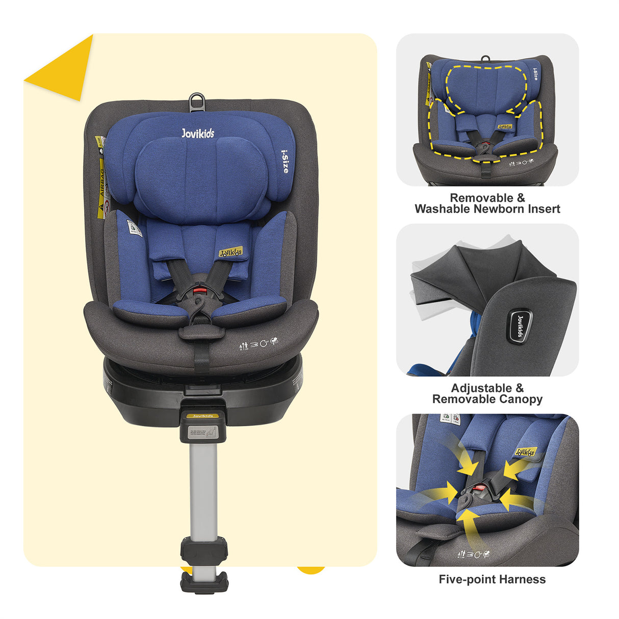 Jovikids Ranger Rotating Car Seat - Blue