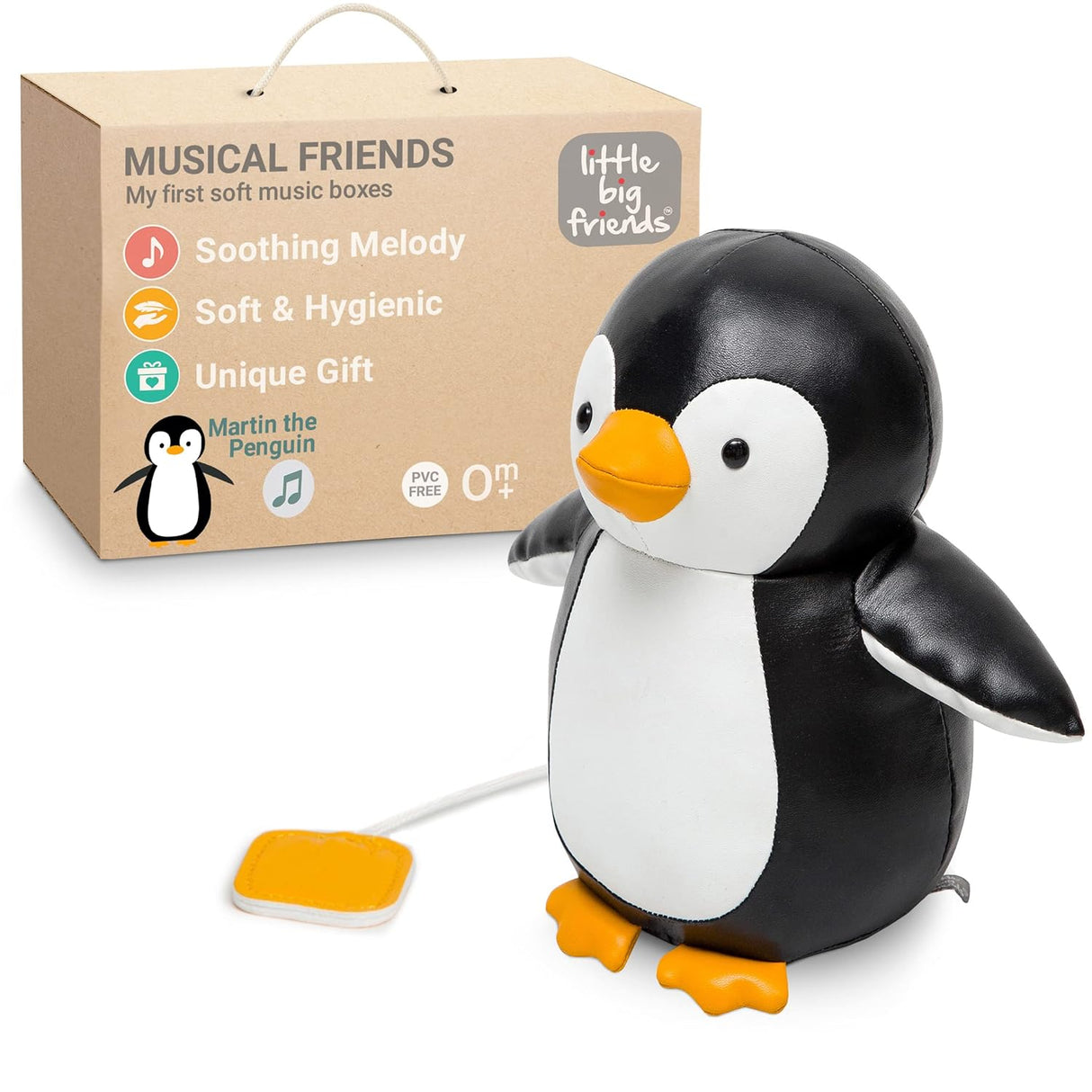 Little Big Friends: Sea Collection Pull-String Musical Animal Toy - Martin the Penguin