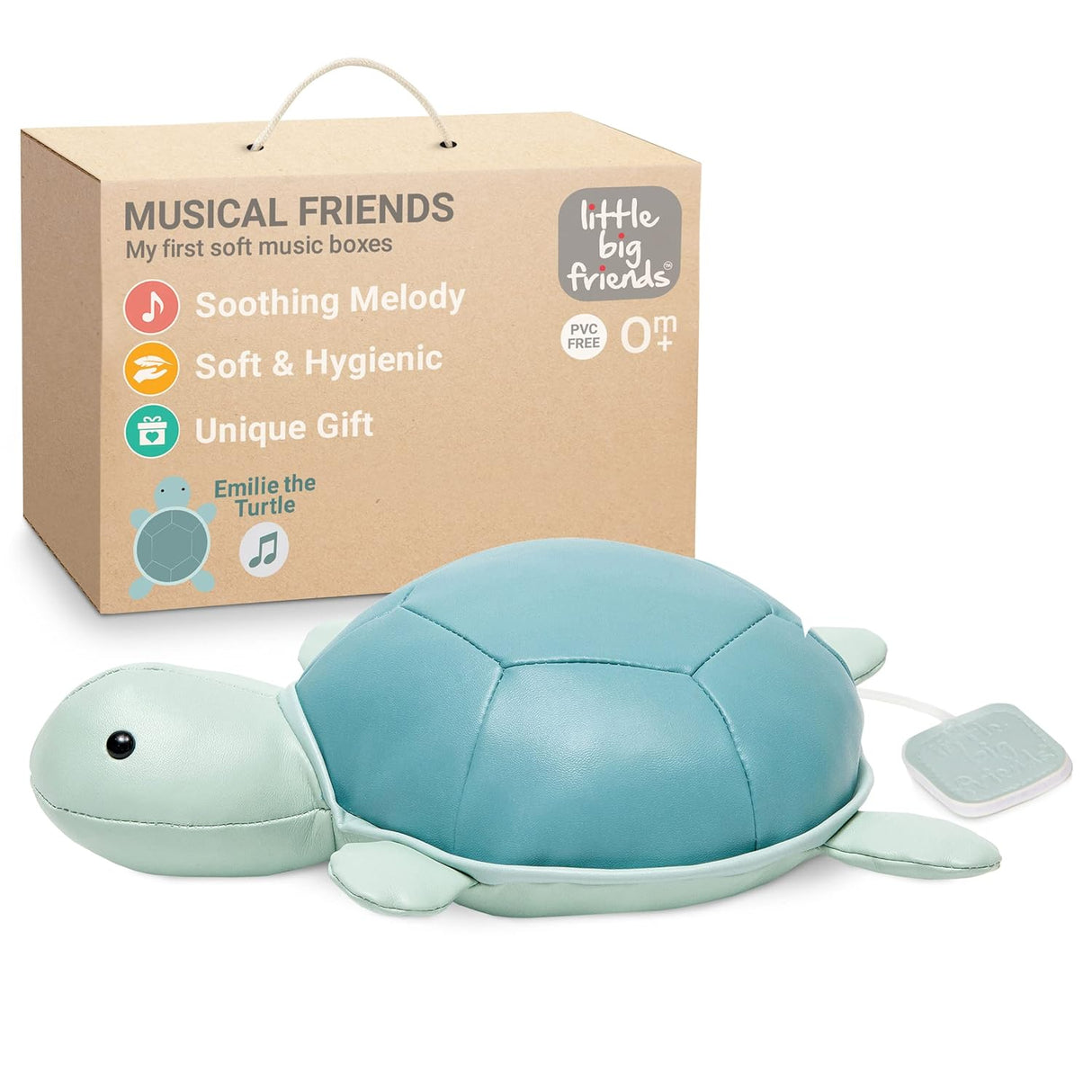 Little Big Friends: Sea Collection Pull-String Musical Animal Toy - Emilie the Turtle