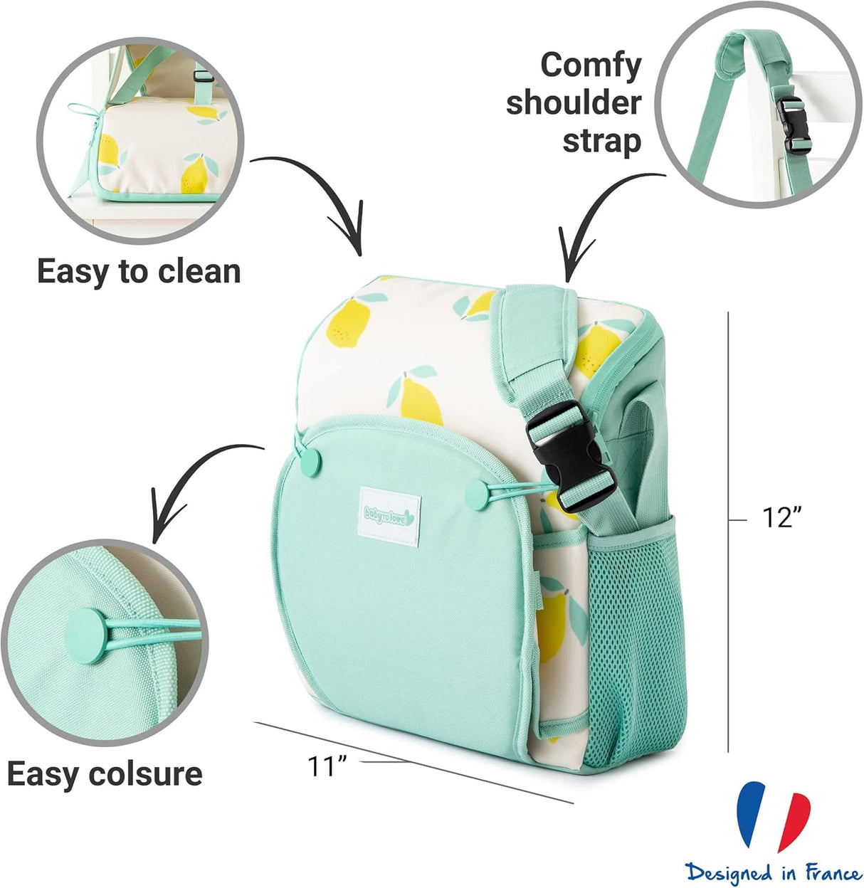 Baby to Love Travel Up Backpack Chair & Booster Seat - Happy Lemon