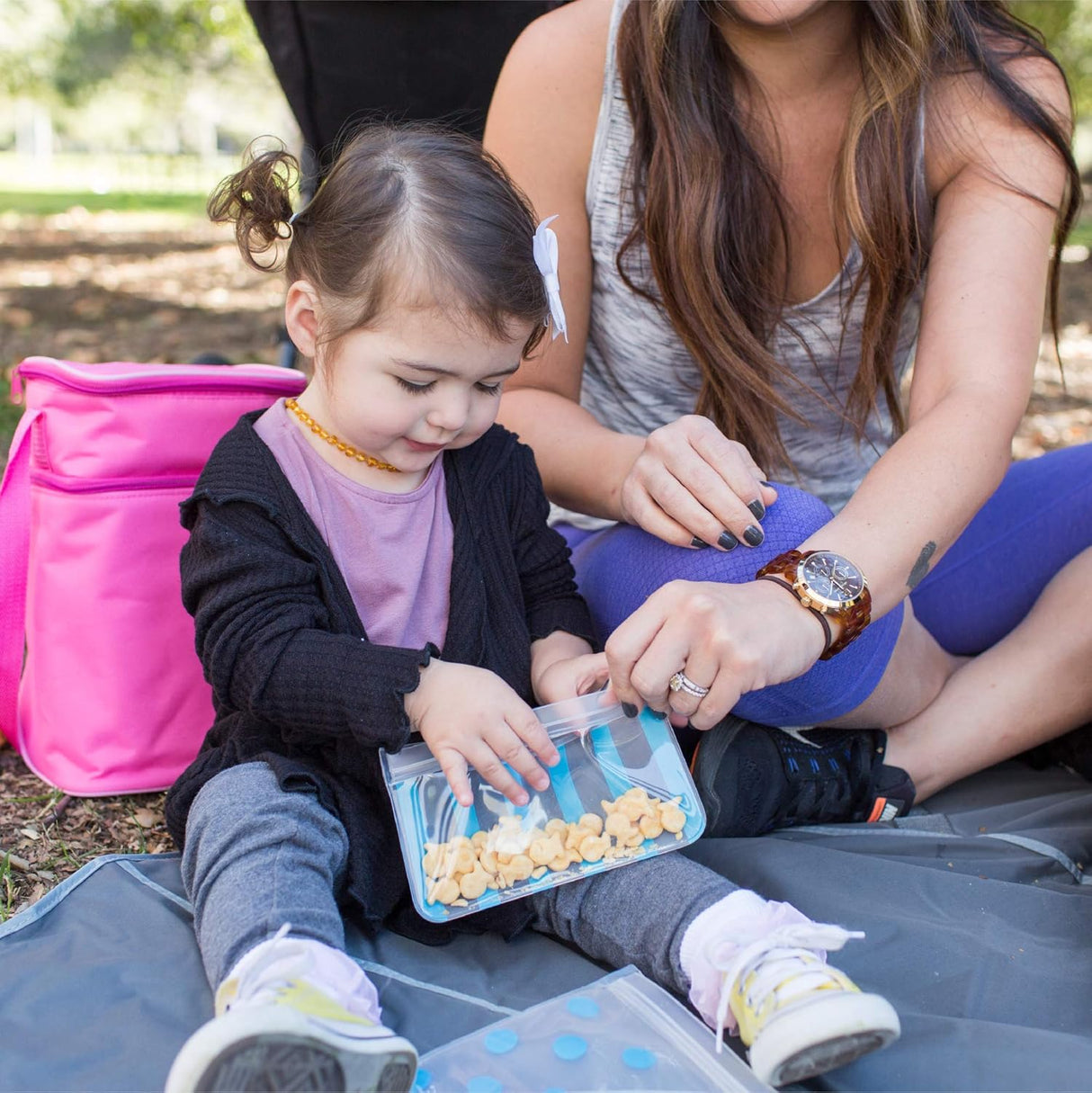 JL Childress See ‘N Save 3 Piece Reusable Food and Snack Bag – Blue