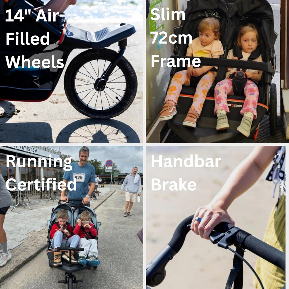 Out n About Nipper V6 Plus Double Pushchair - Sycamore Green