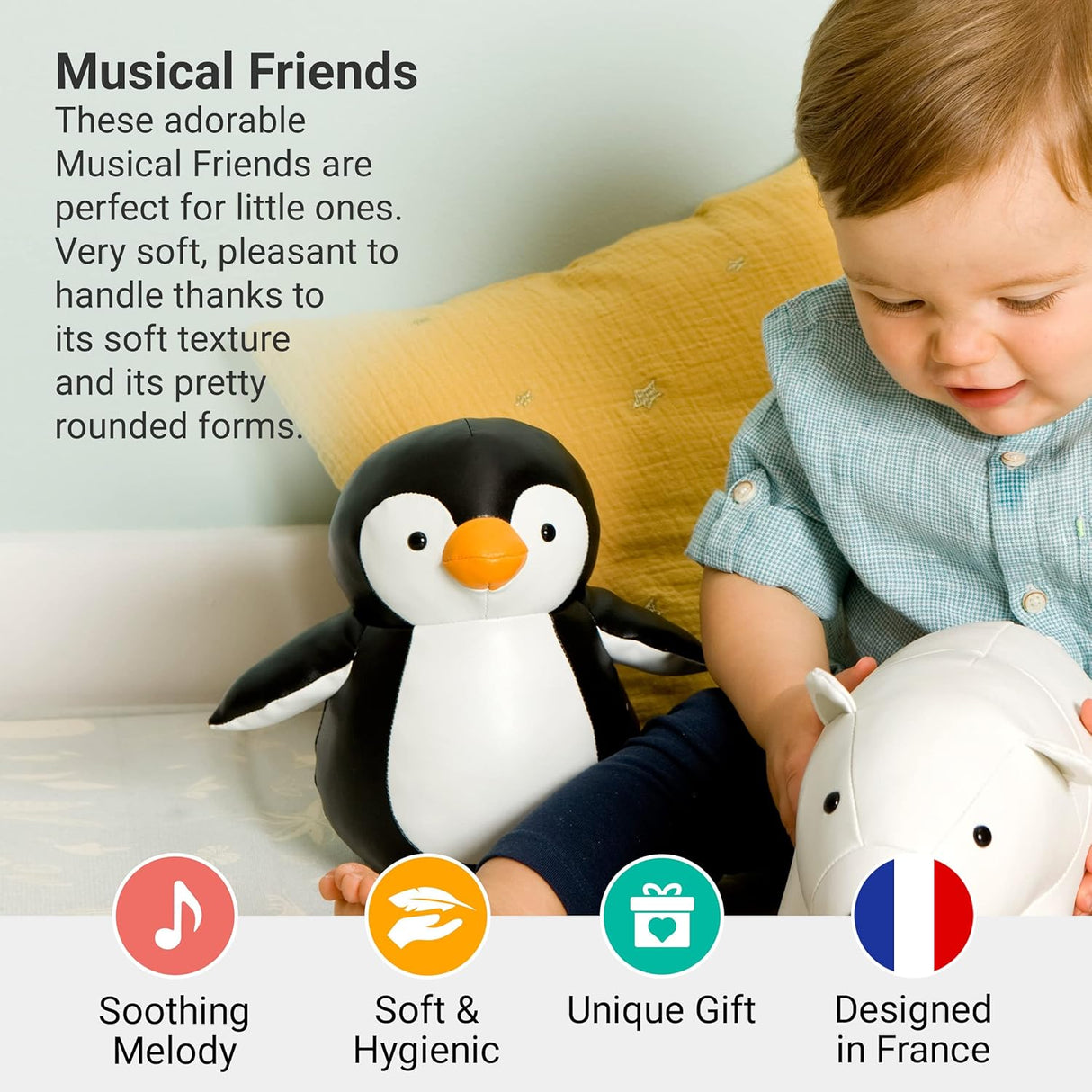 Little Big Friends: Sea Collection Pull-String Musical Animal Toy - Martin the Penguin