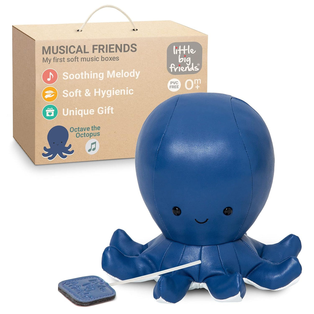 Little Big Friends: Sea Collection Pull-String Musical Animal Toy - Octave the Octopus