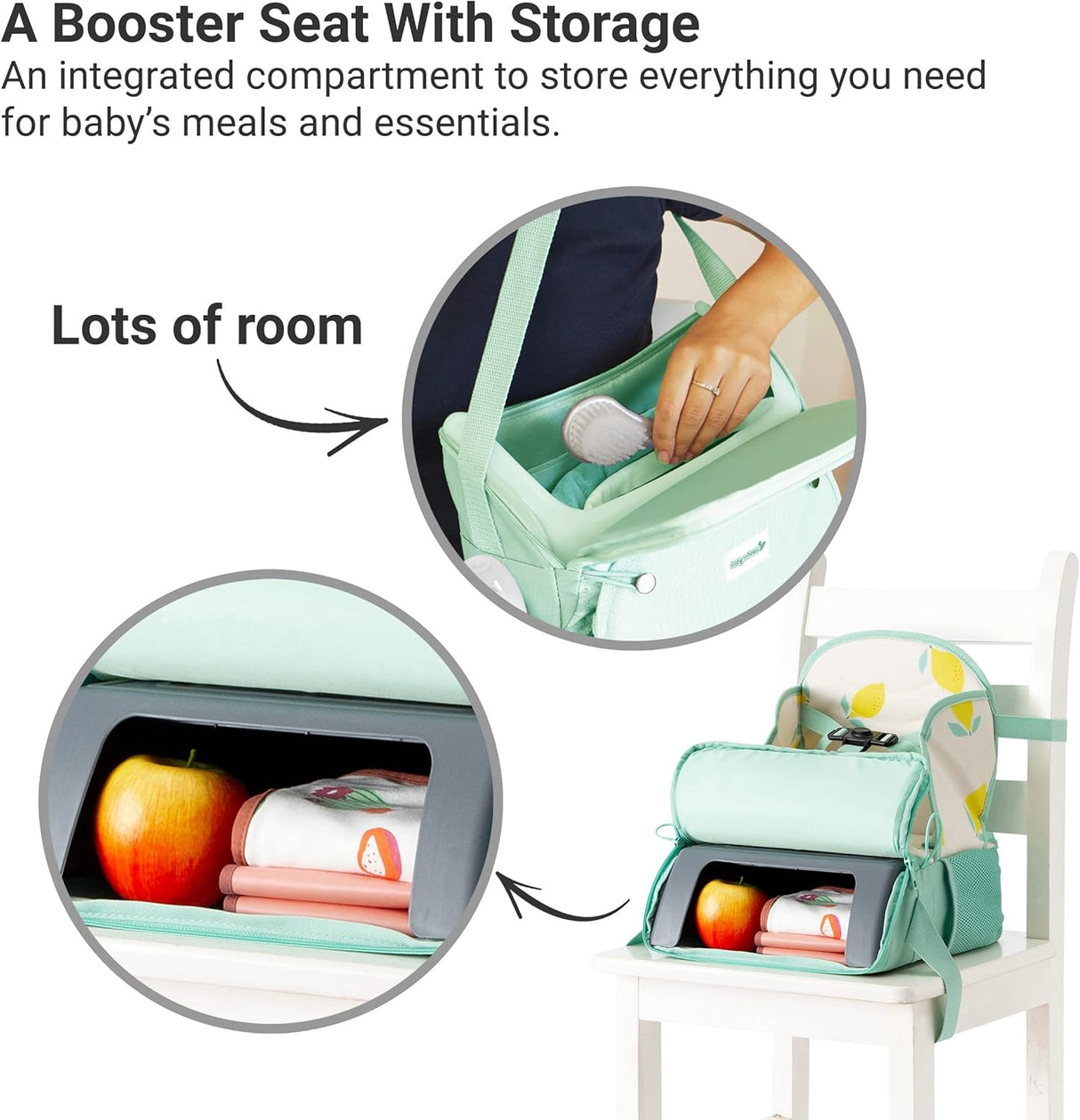 Baby to Love Travel Up Backpack Chair & Booster Seat - Happy Lemon