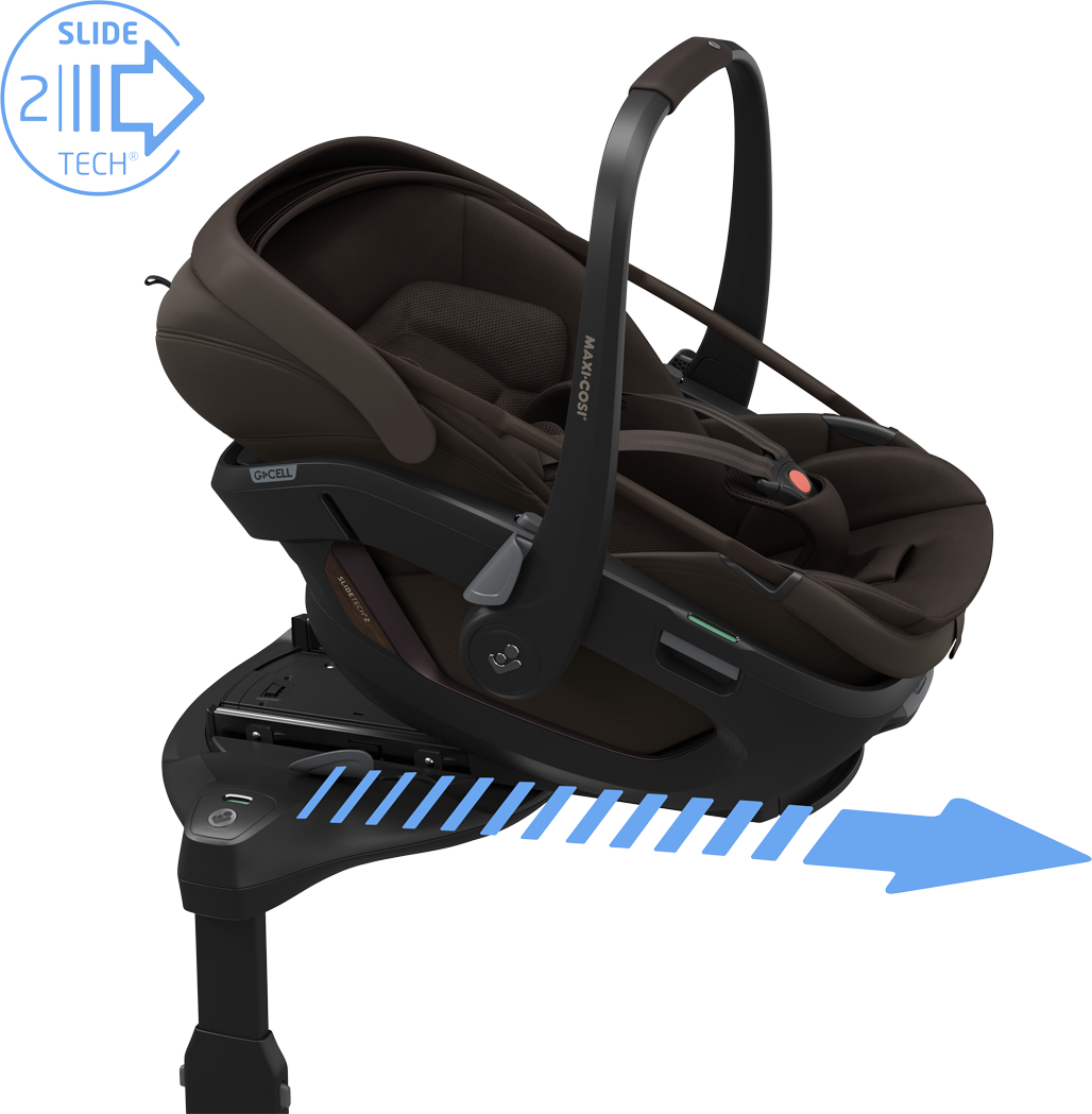 Maxi Cosi Coral Slide Pro Infant Car Seat & FamilyFix Slide Pro ISOFIX Base - Espresso Brown