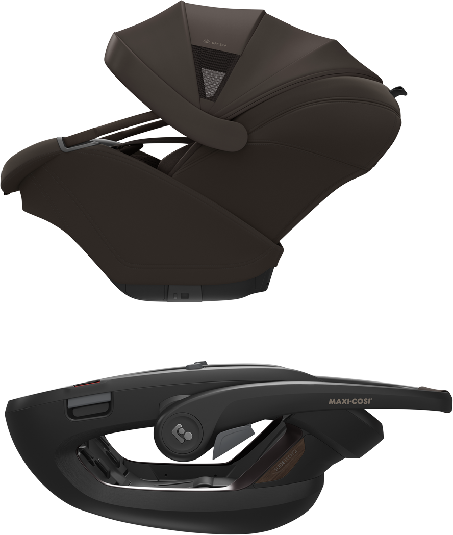 Maxi Cosi Coral Slide Pro Infant Car Seat & FamilyFix Slide Pro ISOFIX Base - Espresso Brown