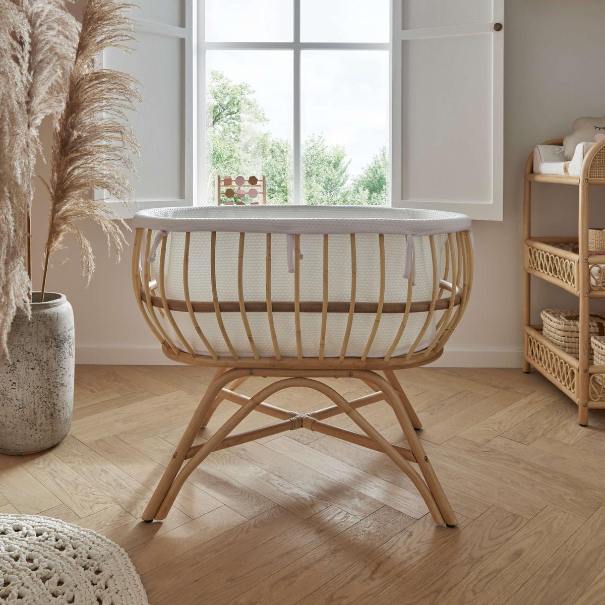 CuddleCo Aria Crib - Rattan