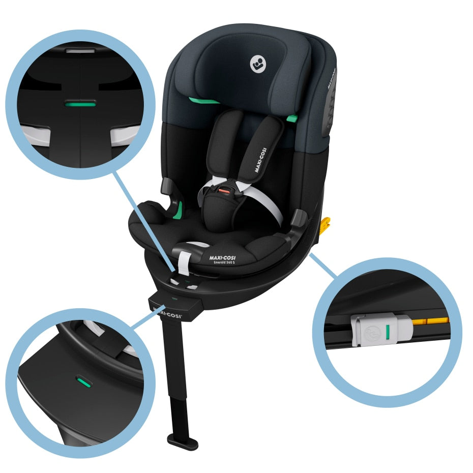Maxi Cosi Emerald 360 S Car Seat - Tonal Black