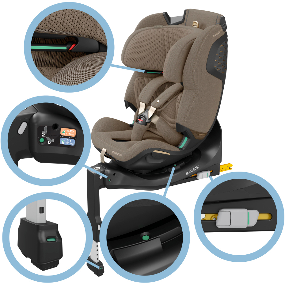 Maxi Cosi Emerald 360 Pro Car Seat - Authentic Truffle
