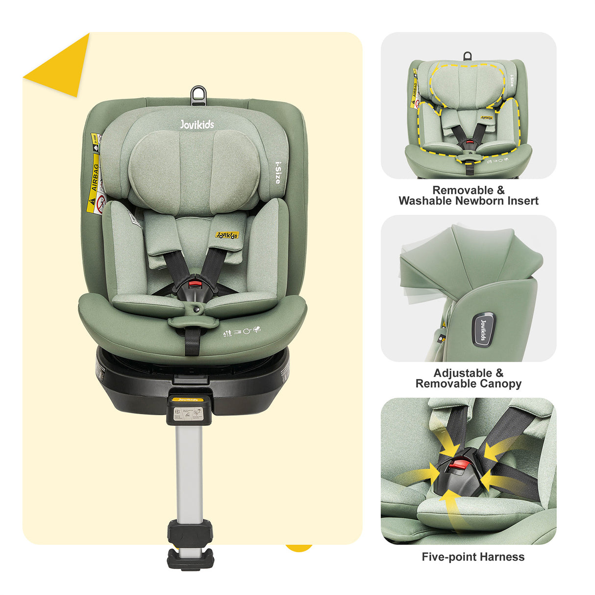 Jovikids Ranger Rotating Car Seat - Green