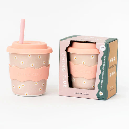 Chino Club Daisy 8oz Cup & Silicone Straw
