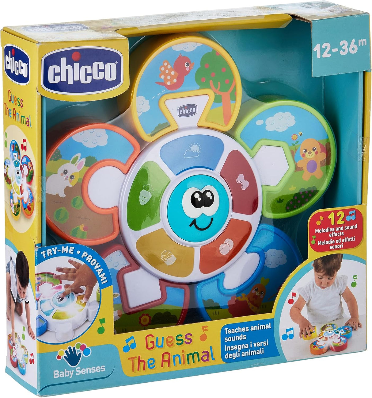 Chicco Baby Senses Guess The Animal Puzzle Musical Toy