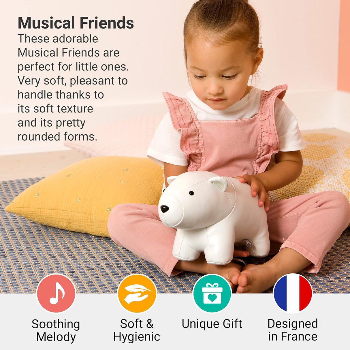 Little Big Friends: Sea Collection Pull-String Musical Animal Toy - Nathan the Polar Bear