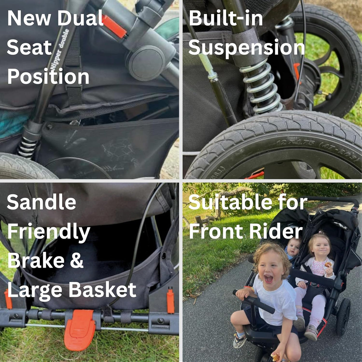 Out n About Nipper V6 Plus Double Pushchair - Sycamore Green