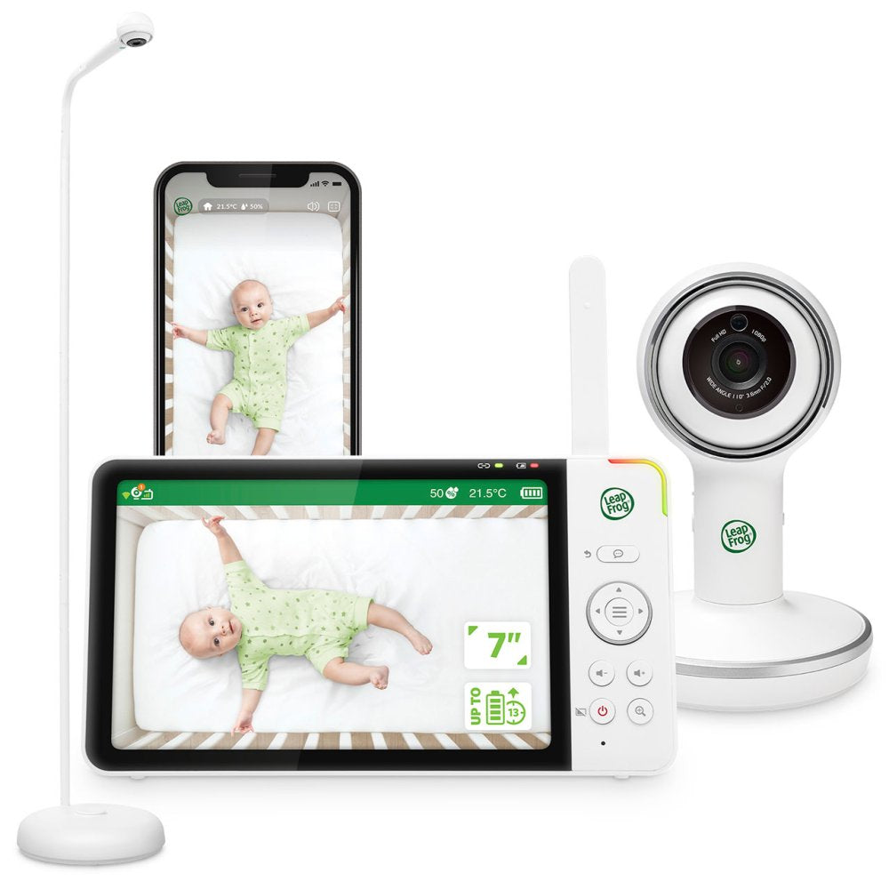 Leapfrog LF5817 7" Over-The-Crib Smart HD Video Baby Monitor