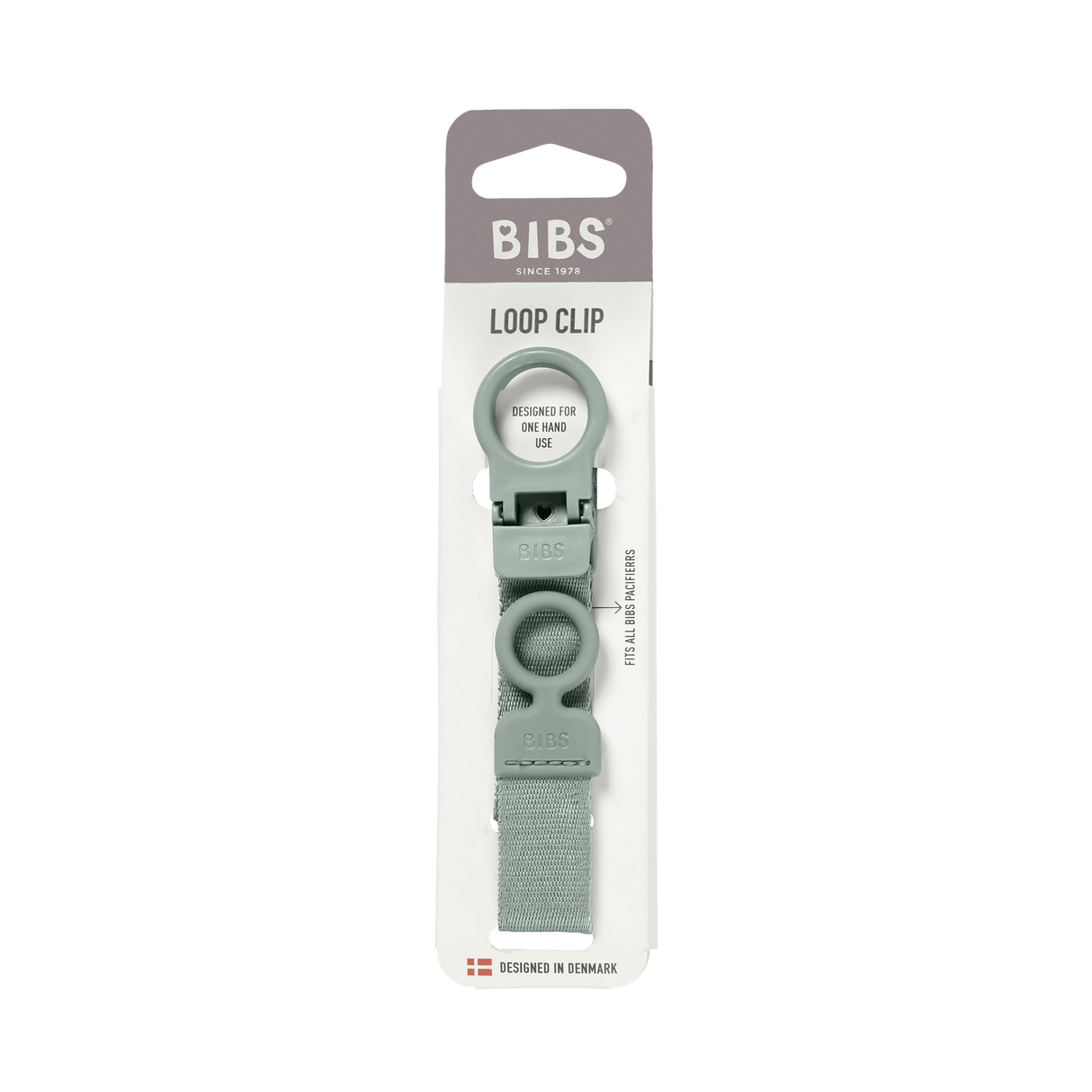 BIBS Pacifier Soother Clip - Sage