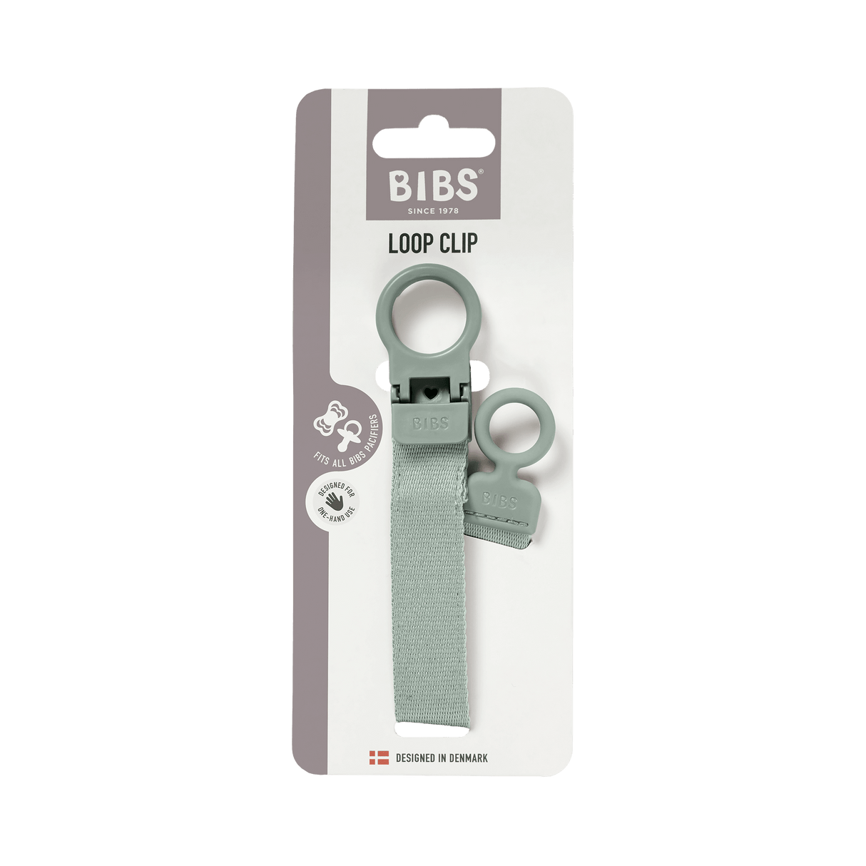 BIBS Pacifier Soother Clip - Sage