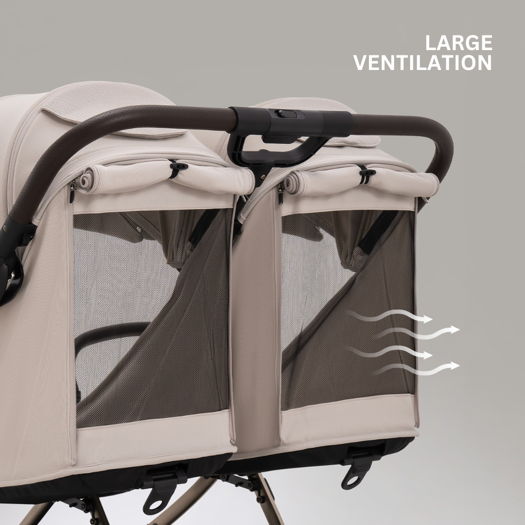 Jovikids Ayla Double Pushchair - Dawn Beige