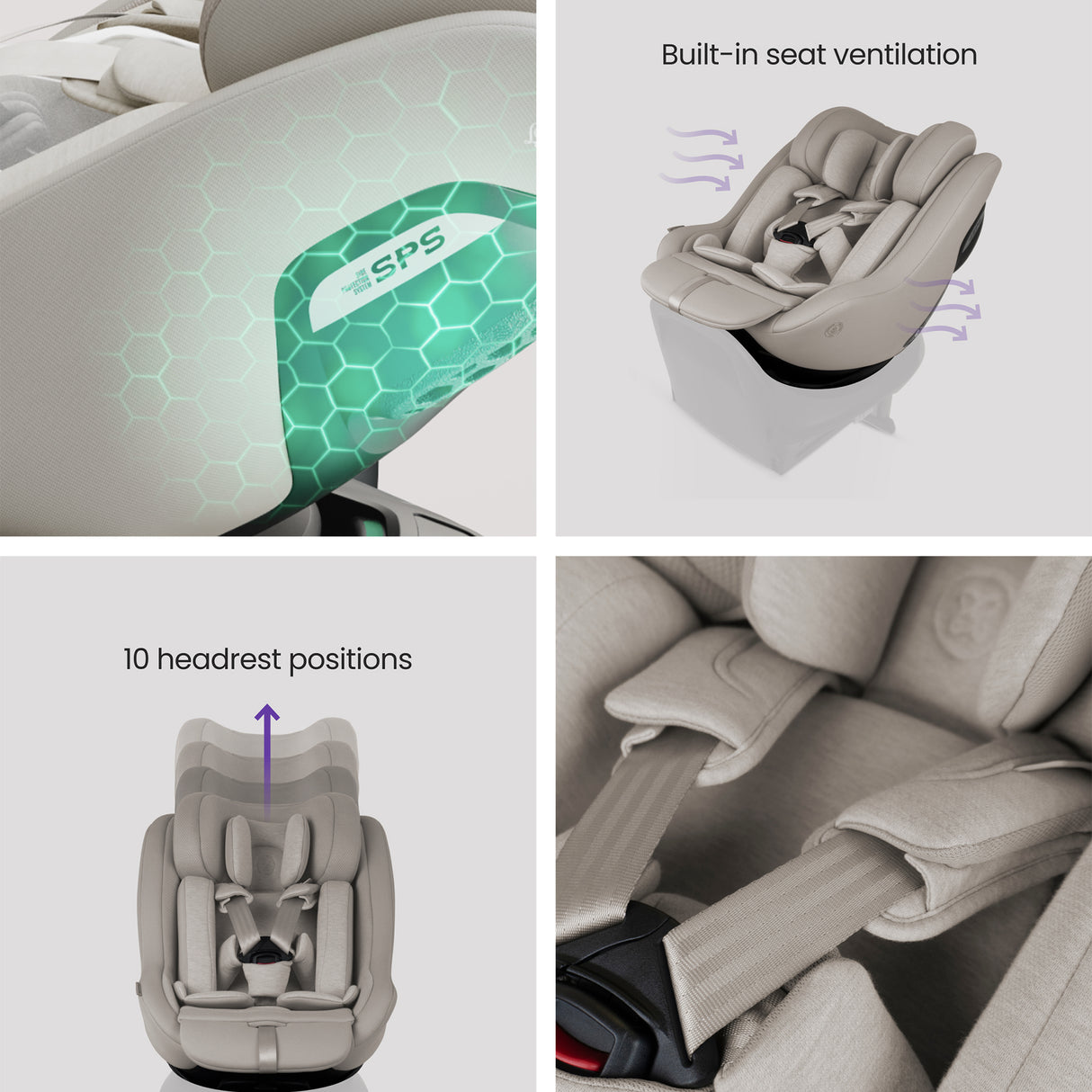 Silver Cross Approach Plus 360 Car Seat - Natural Taupe