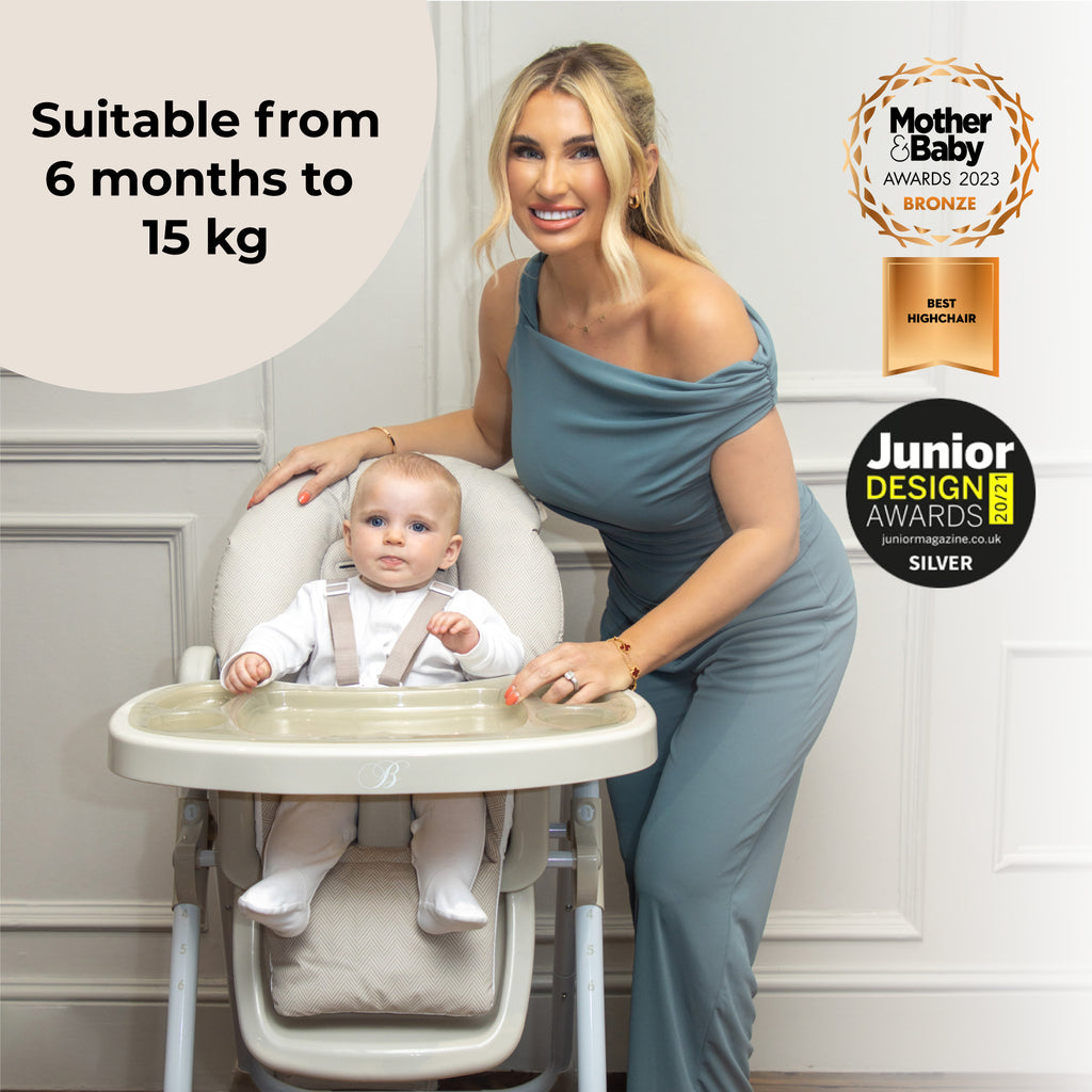 My Babiie MBHC8 Billie Faiers Premium Highchair – Oatmeal Herringbone