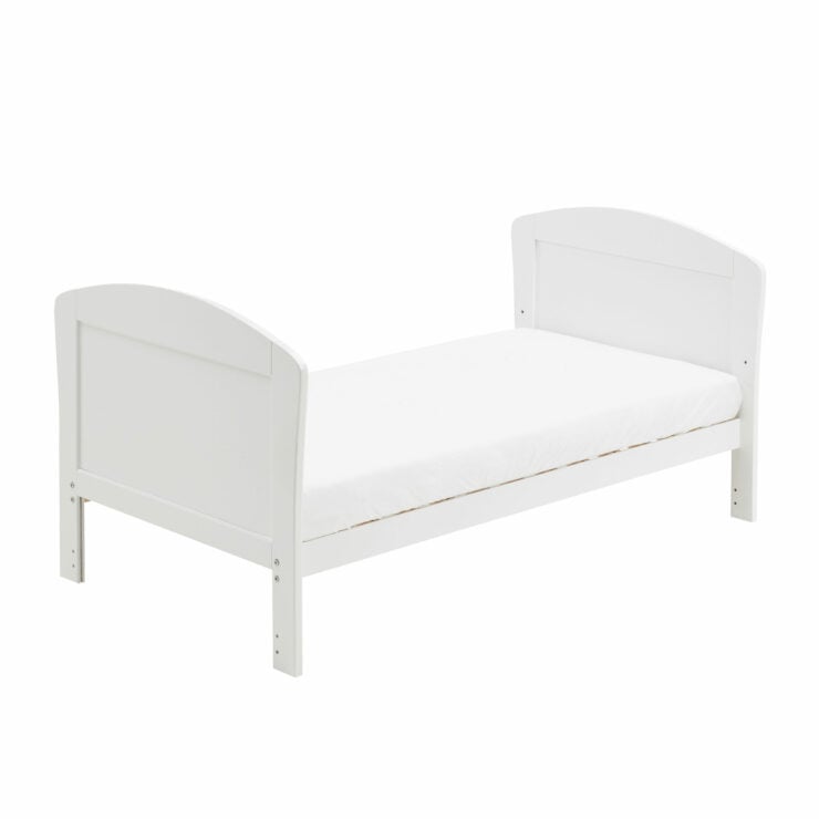 Babymore Aston 3 Piece Nursery Furniture Set with Cot Bed, Dresser & Wardrobe - White