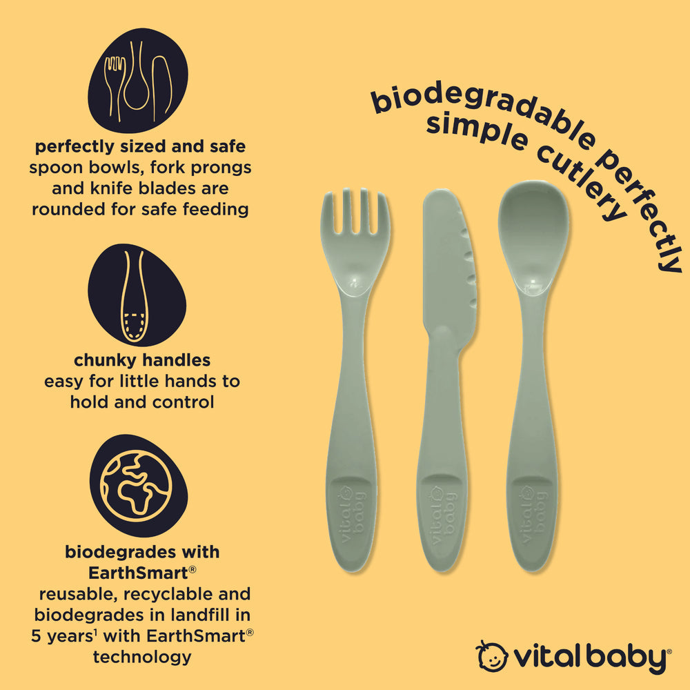 Vital Baby Perfectly Simple Cutlery 15 Pack - Natural