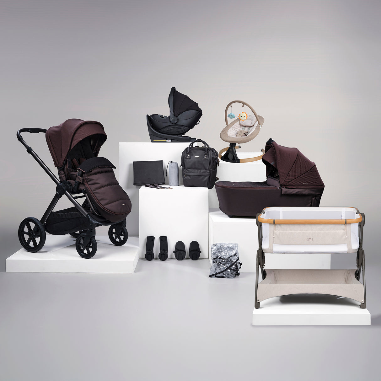 BabaBing 16 Piece Raffi Travel & Home Bundle with Spin Car Seat & ISOFIX Base - Heritage