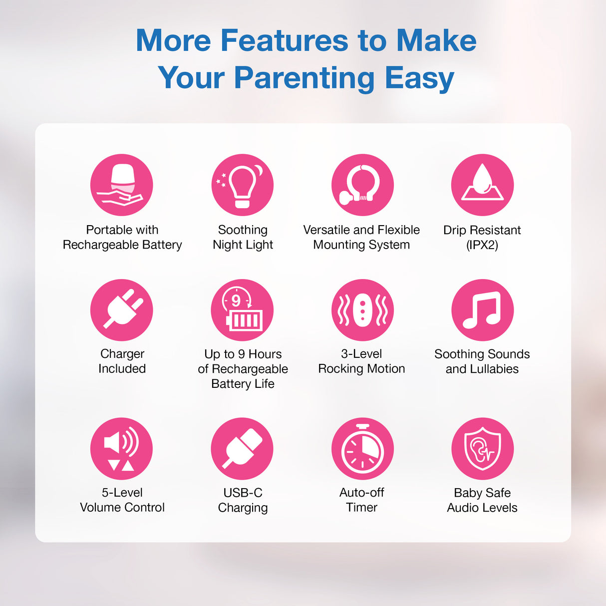 VTech BC8611 V-Hush Sound & Motion Rocker