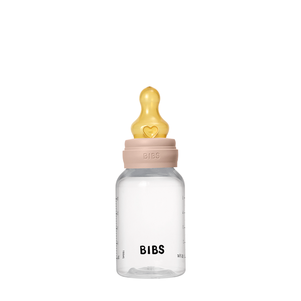 BIBS Slow Flow 150ml Latex Baby Bottle - Blush