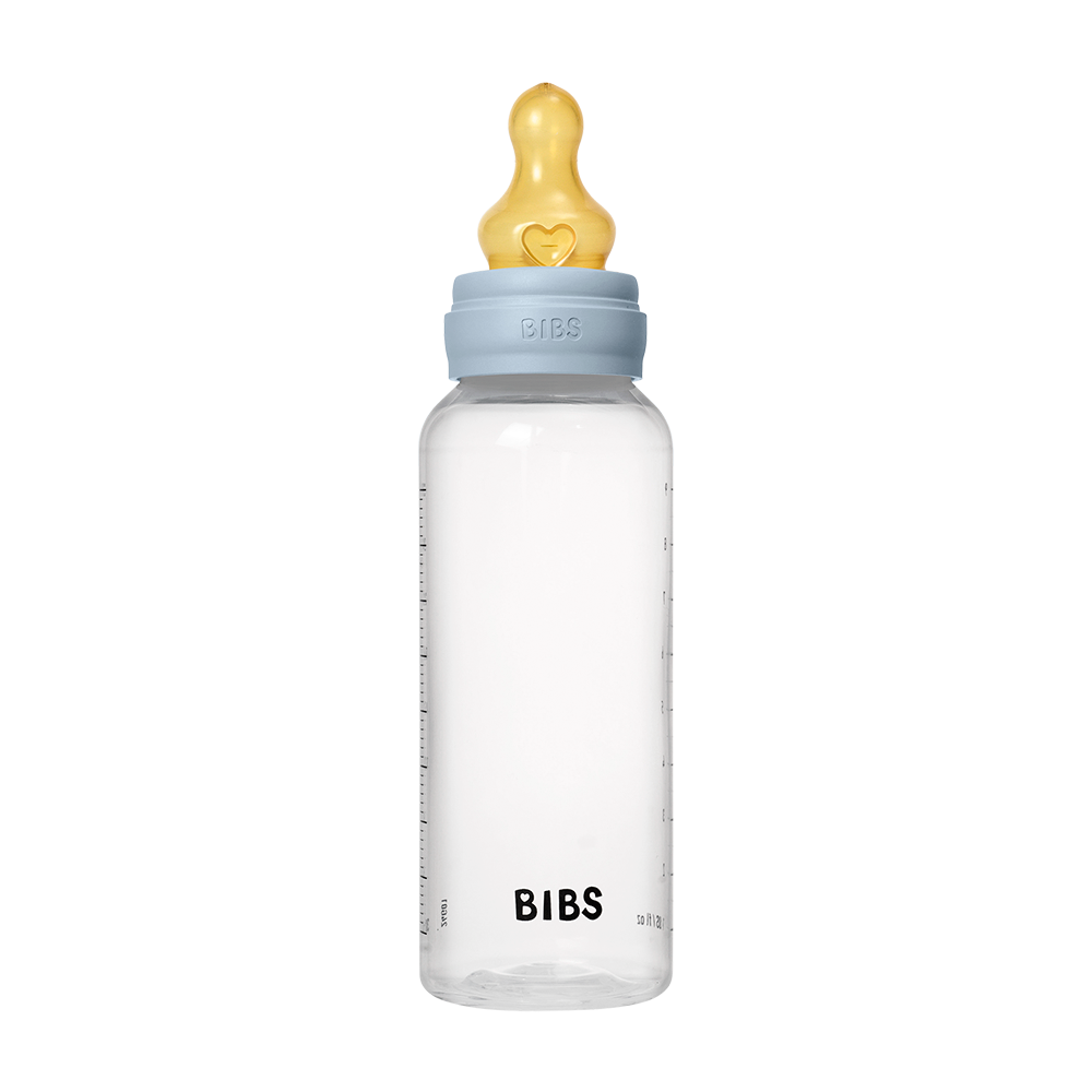 BIBS Medium Flow 270ml Latex Baby Bottle - Blue