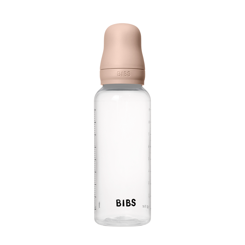 BIBS Medium Flow 270ml Latex Baby Bottle - Blush