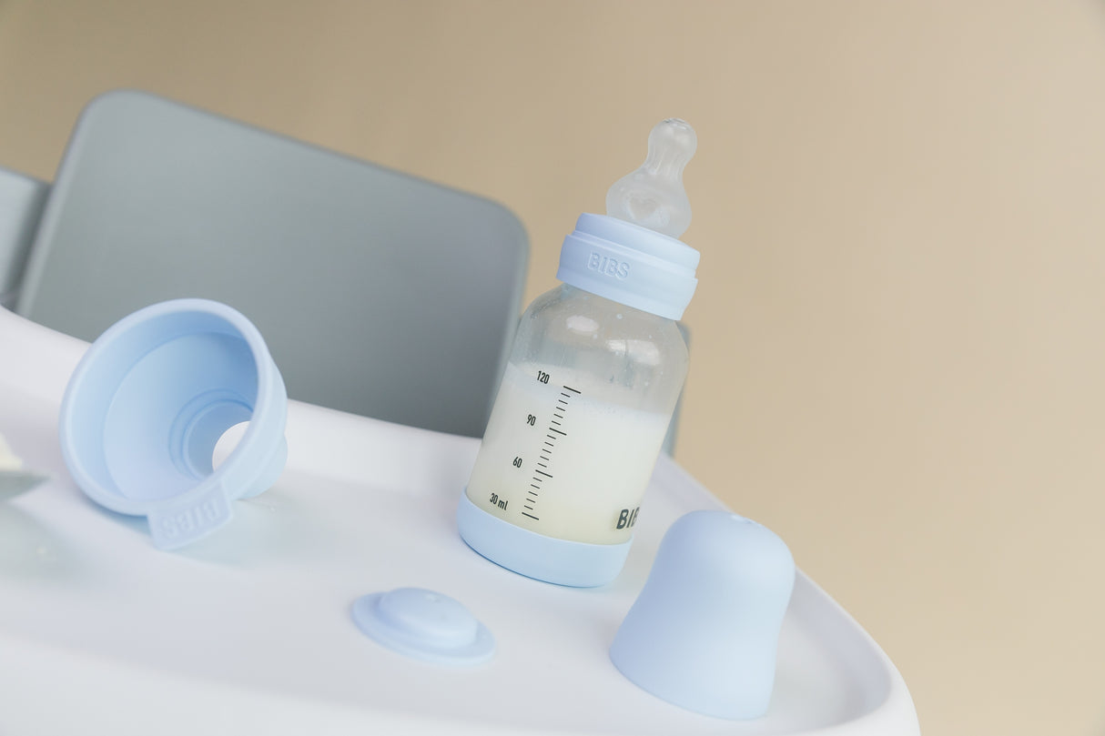 BIBS Slow Flow 150ml Latex Baby Bottle - Blue