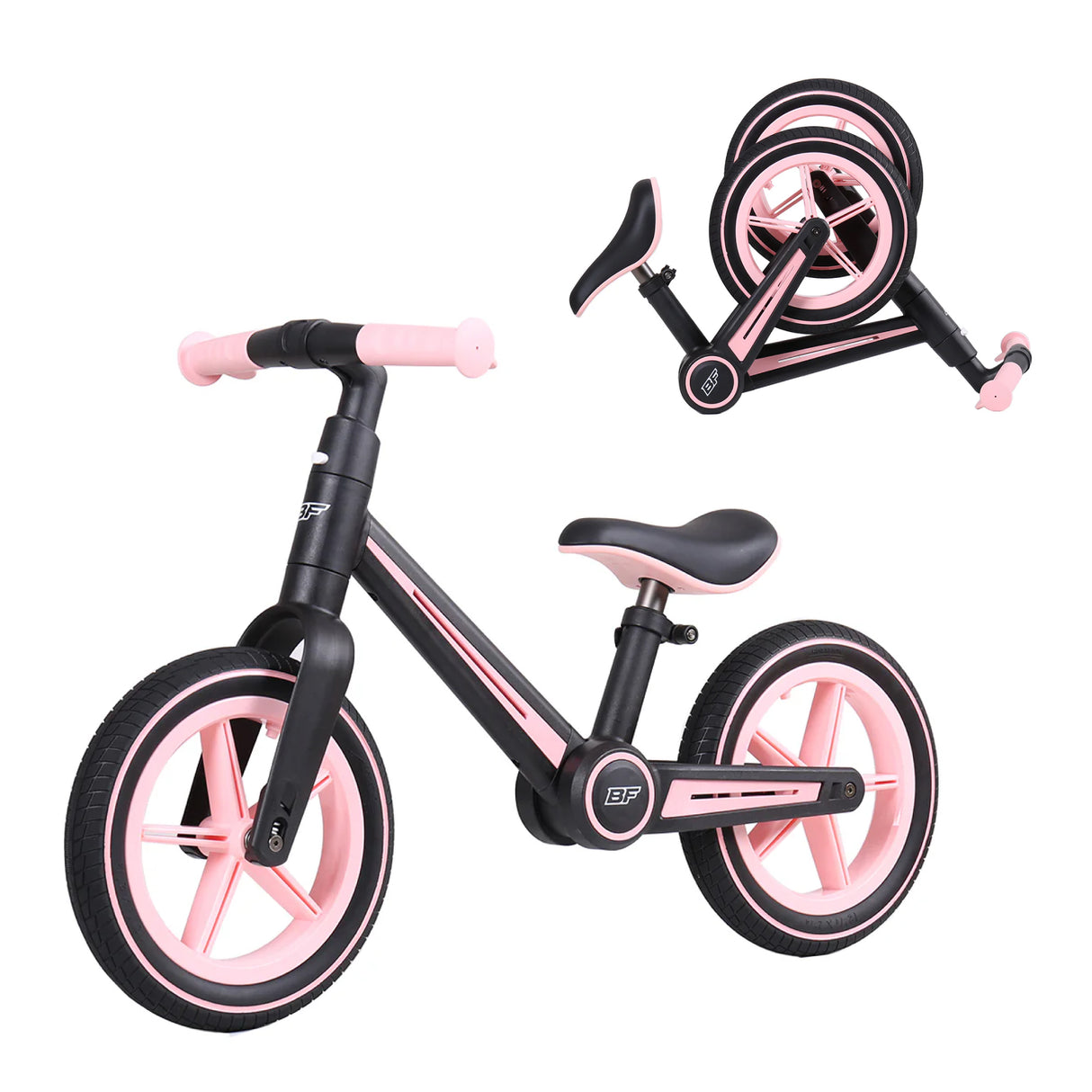 Be Fun Wheels Foldable Children's Balance Bike - Blossom Pink