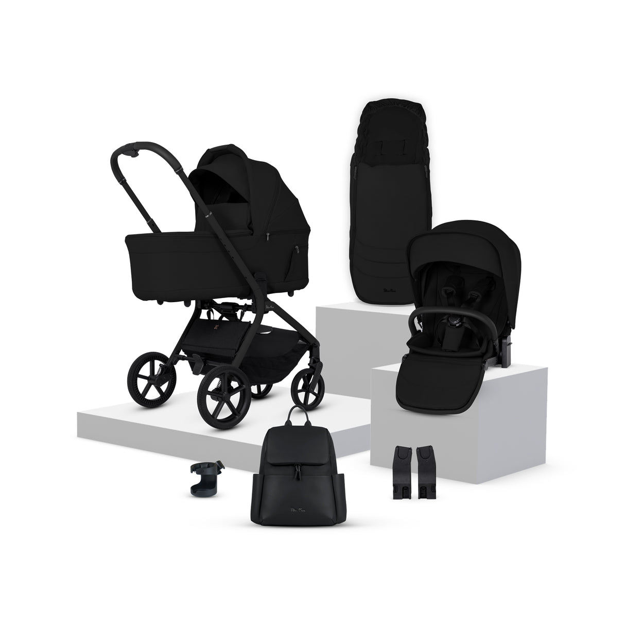 Silver Cross Breez Pushchair Bundle with Accessories - Onyx