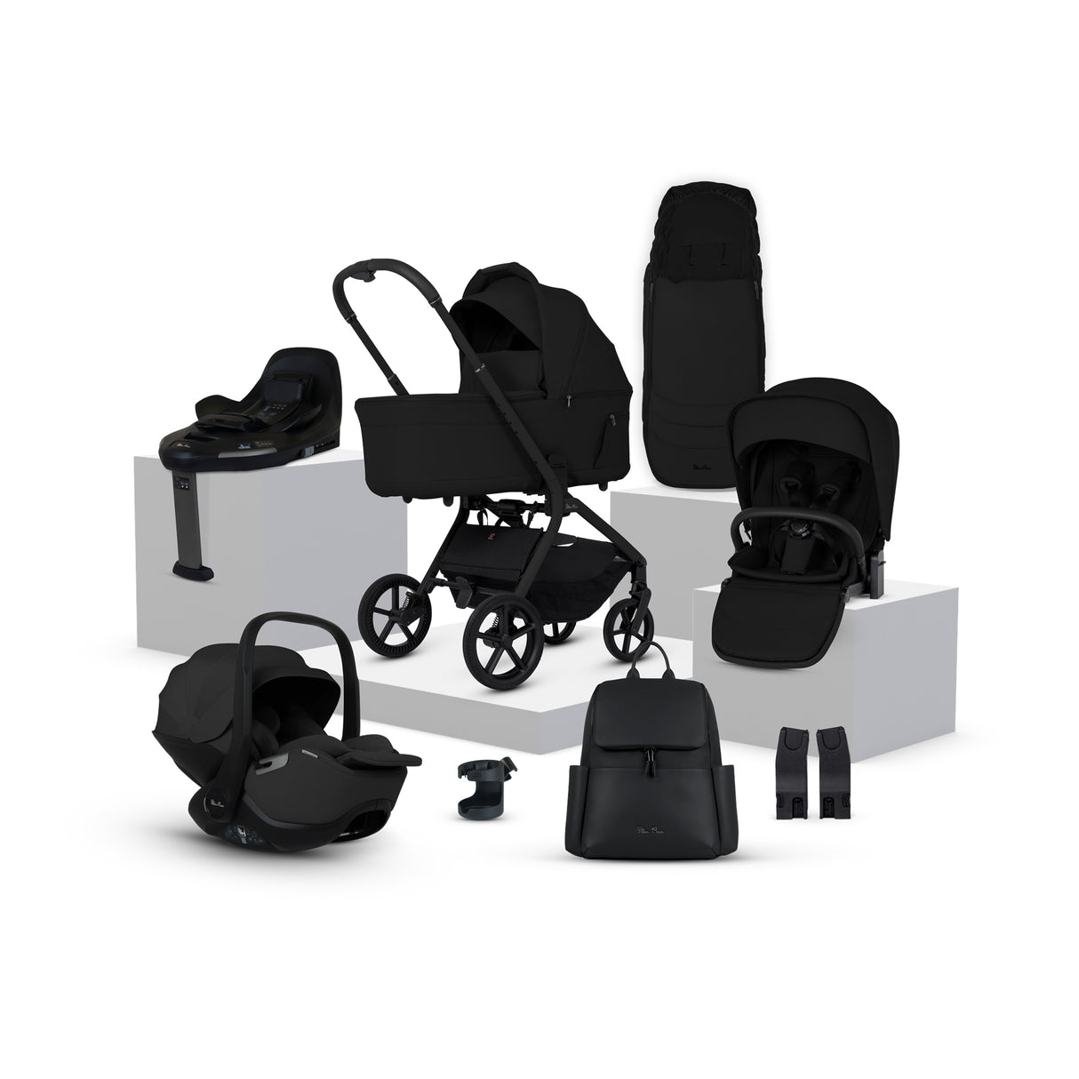 Silver Cross Breez Ultimate Travel System with Glide Plus 360 and ISOFIX Base - Onyx