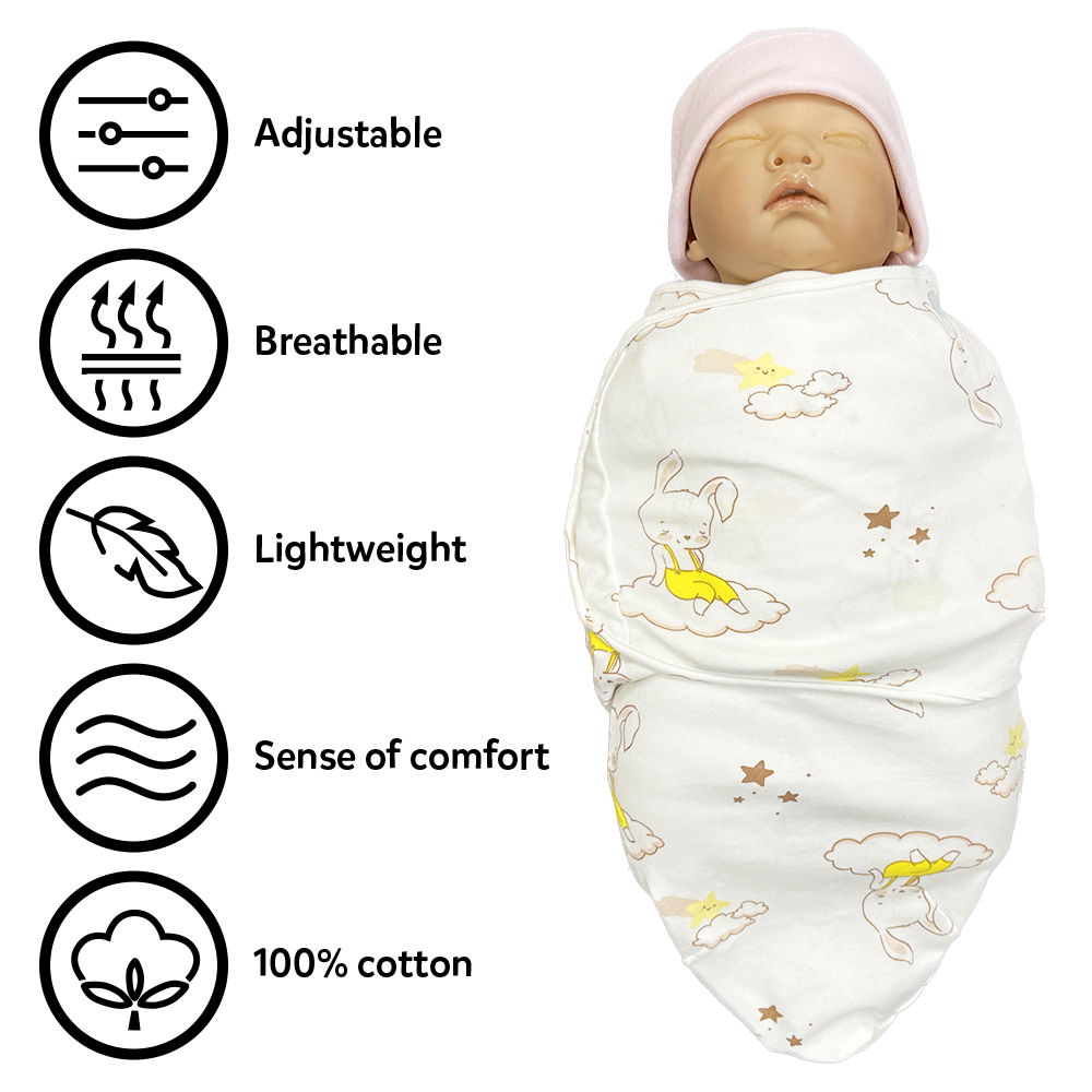 Callowesse Newborn Baby Swaddle 0-3 Months – Bunny Dreams