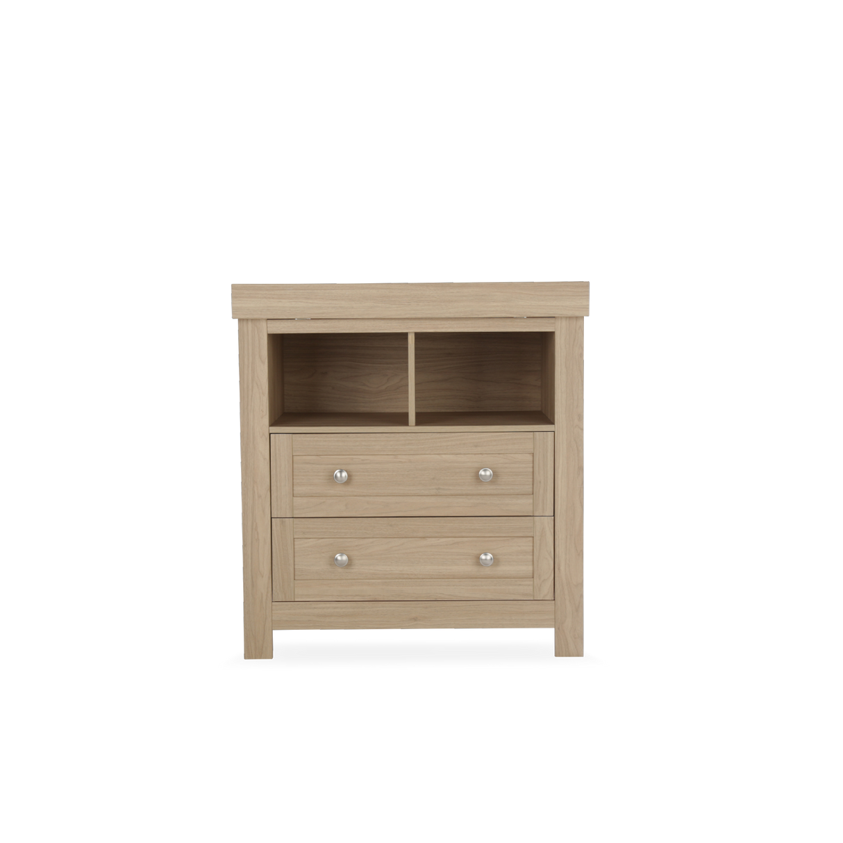 CuddleCo Burford 2 Piece Nursery Furniture Set with Cot Bed and Dresser - Oak