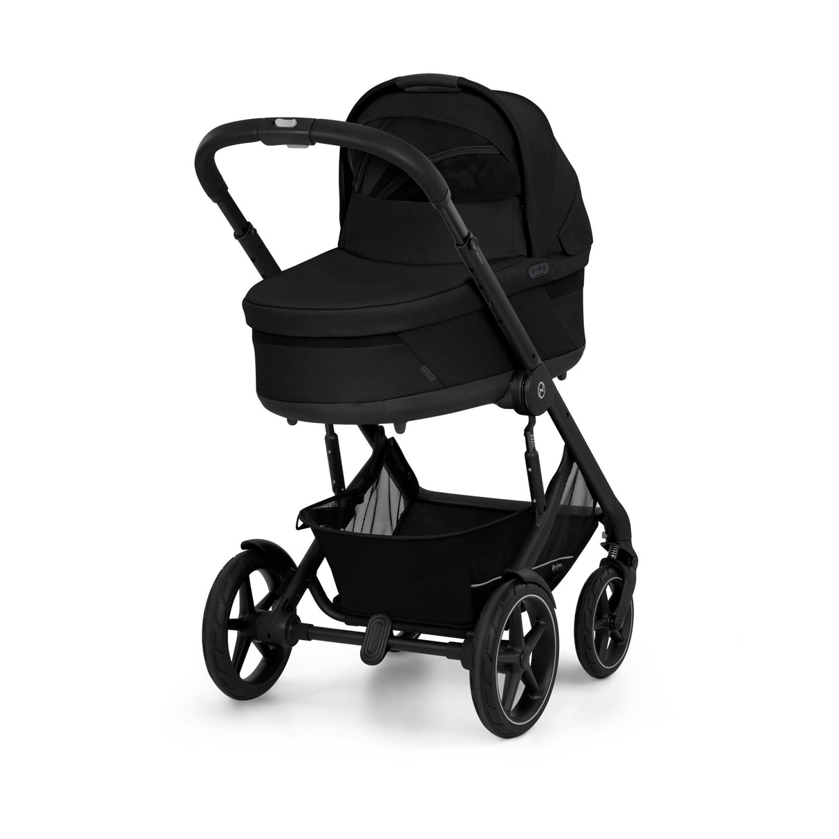 Cybex Talos S Lux Carrycot Travel System with Cloud T Car Seat & ISOFIX Base - Moon Black