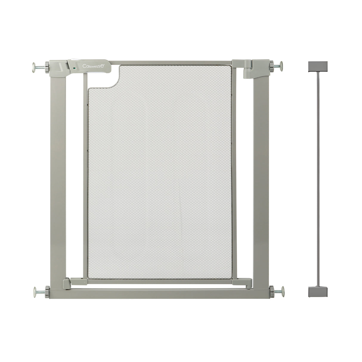 Callowesse Metal Mesh Baby Stair Gate - Ash Grey