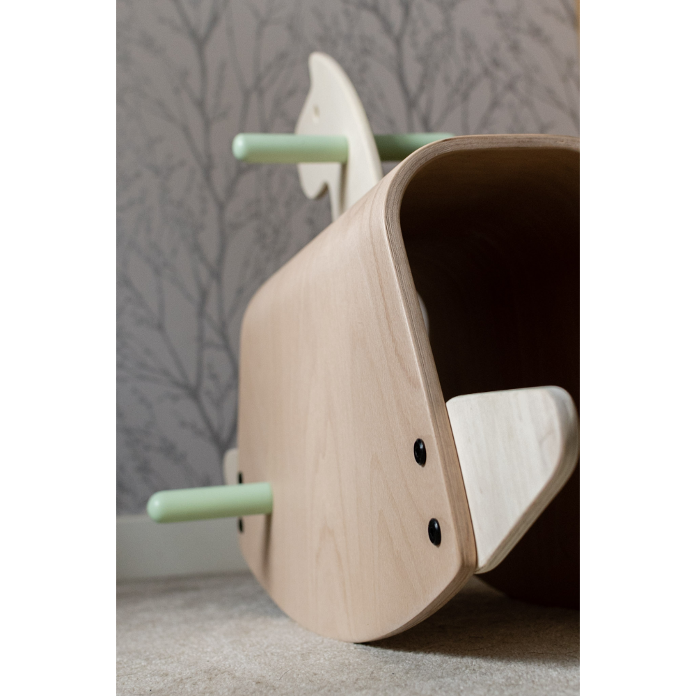 MamaToyz Pinto Wooden Rocking Horse