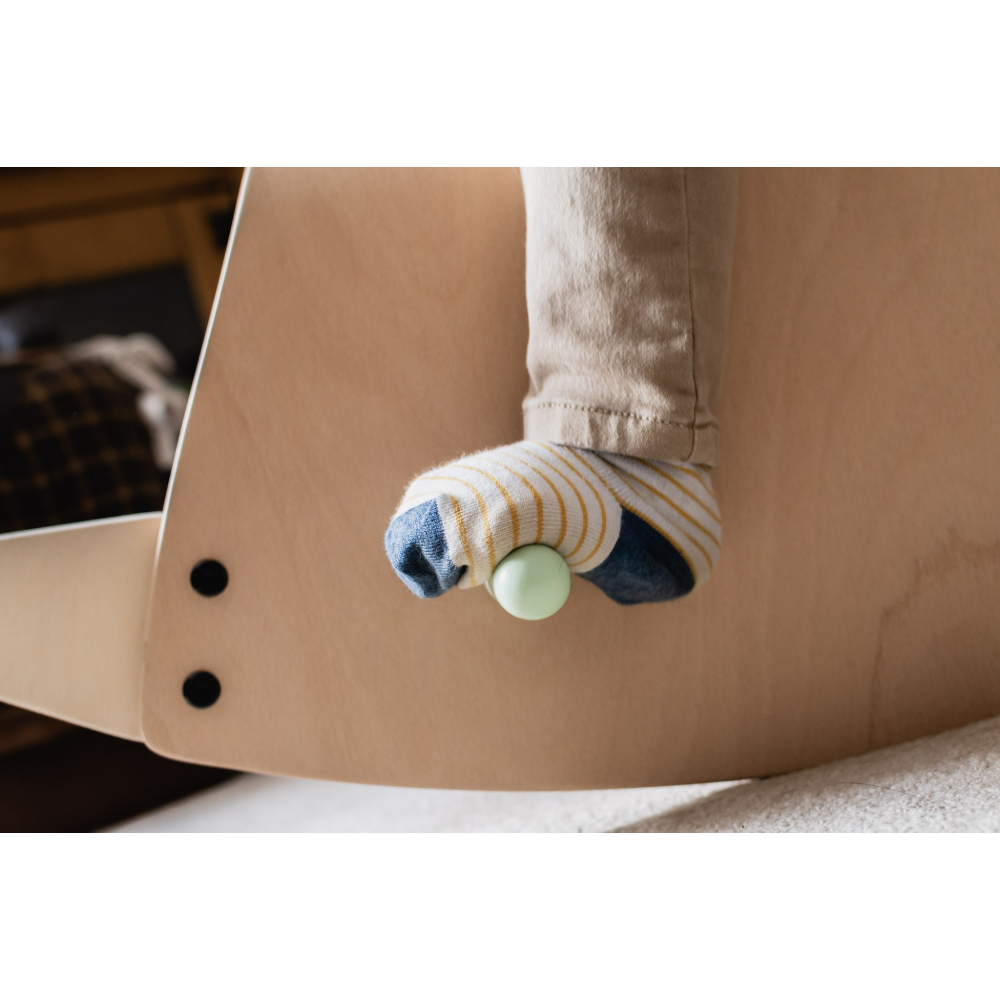 MamaToyz Pinto Wooden Rocking Horse