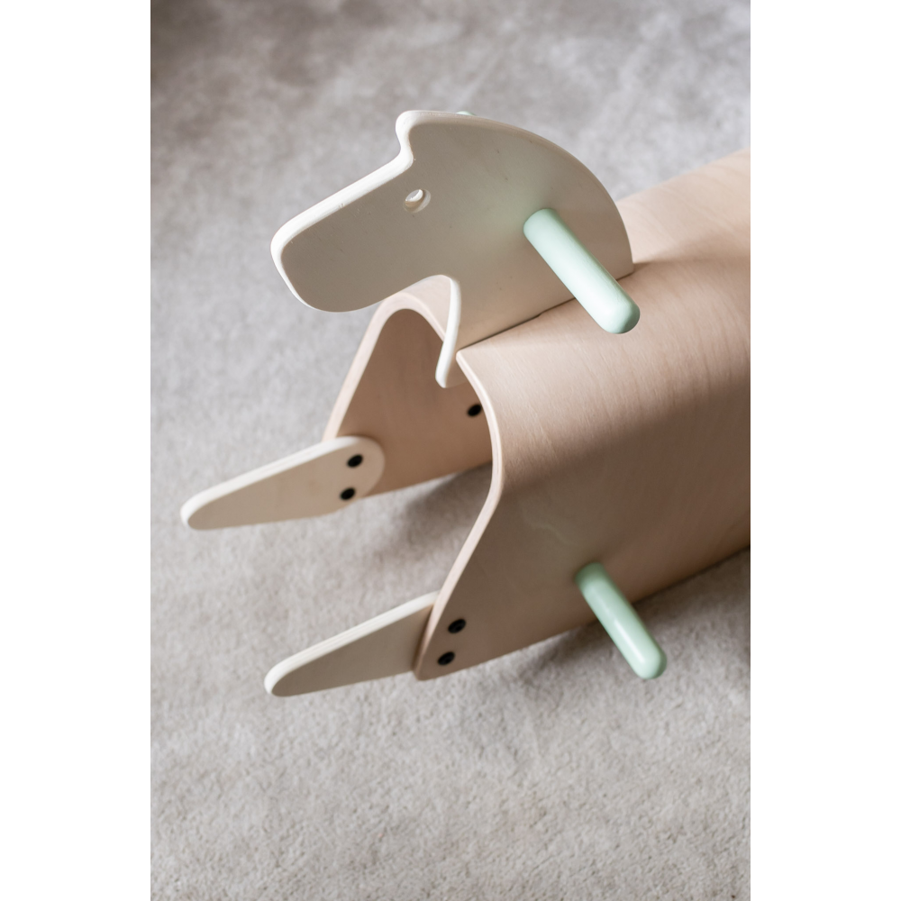 MamaToyz Pinto Wooden Rocking Horse